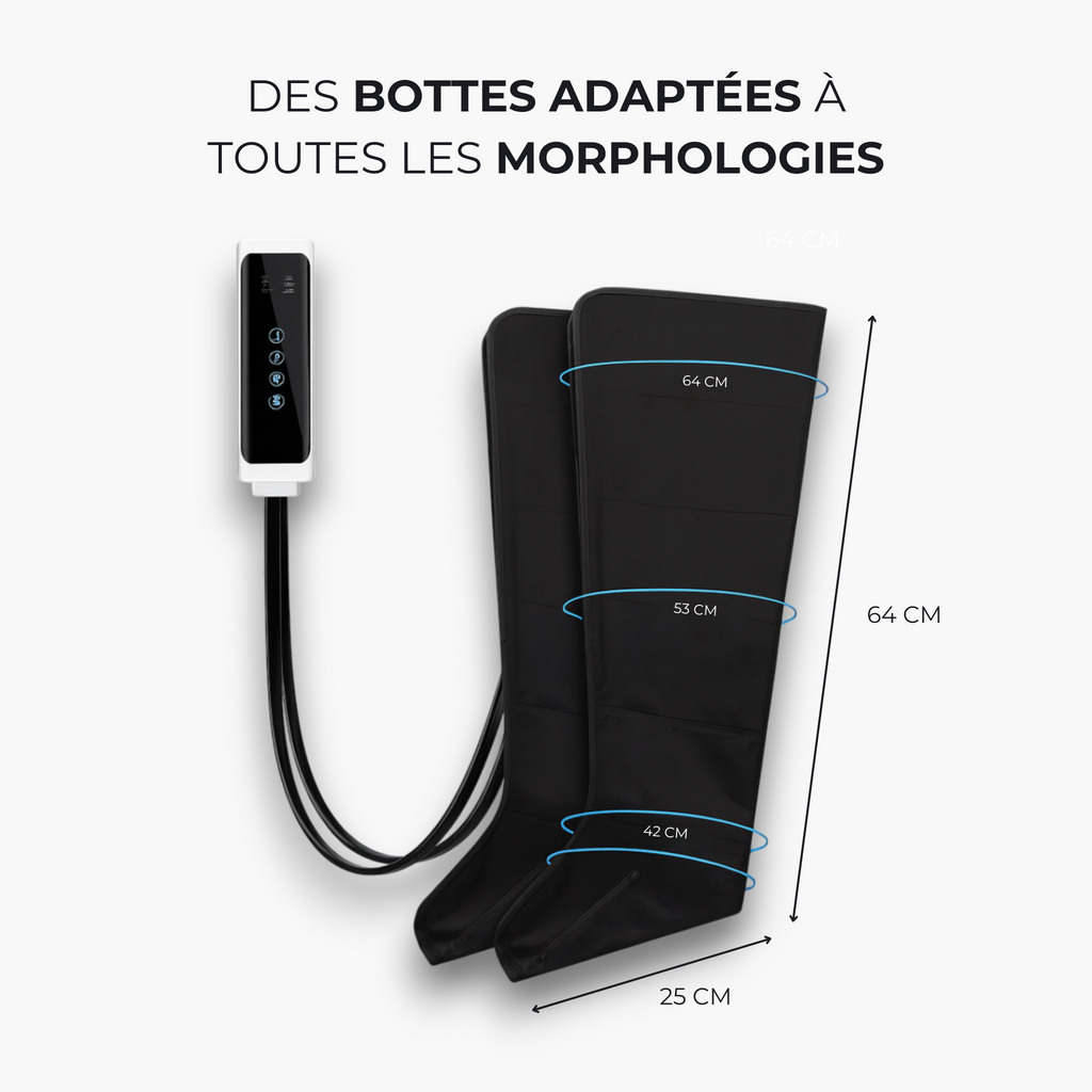 Bottes de pressothérapie, drainage et massage à domicile