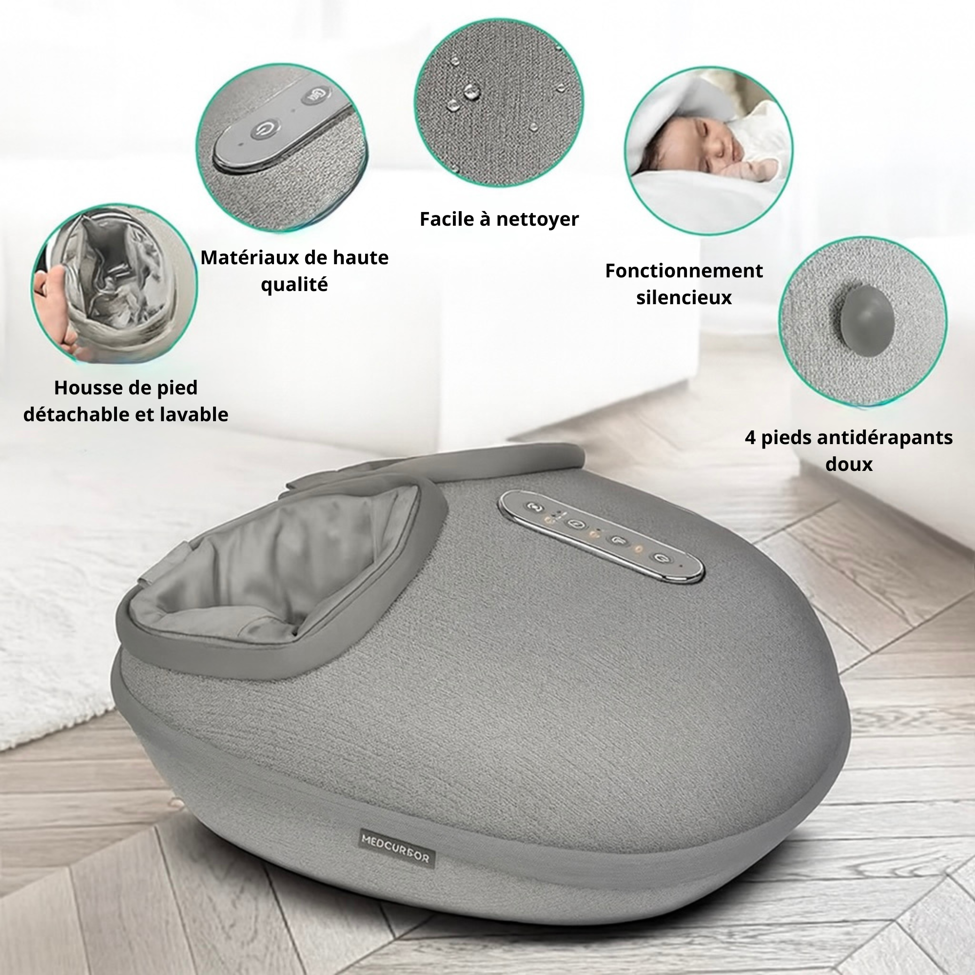 PiedZen – Masseur de pieds chauffant & relaxant