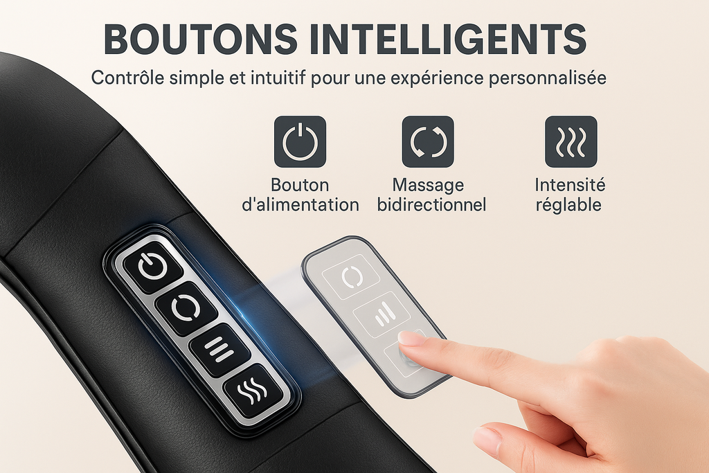 Relaxnuque 4 en 1 - Masseur Chauffant Cervical & Dos