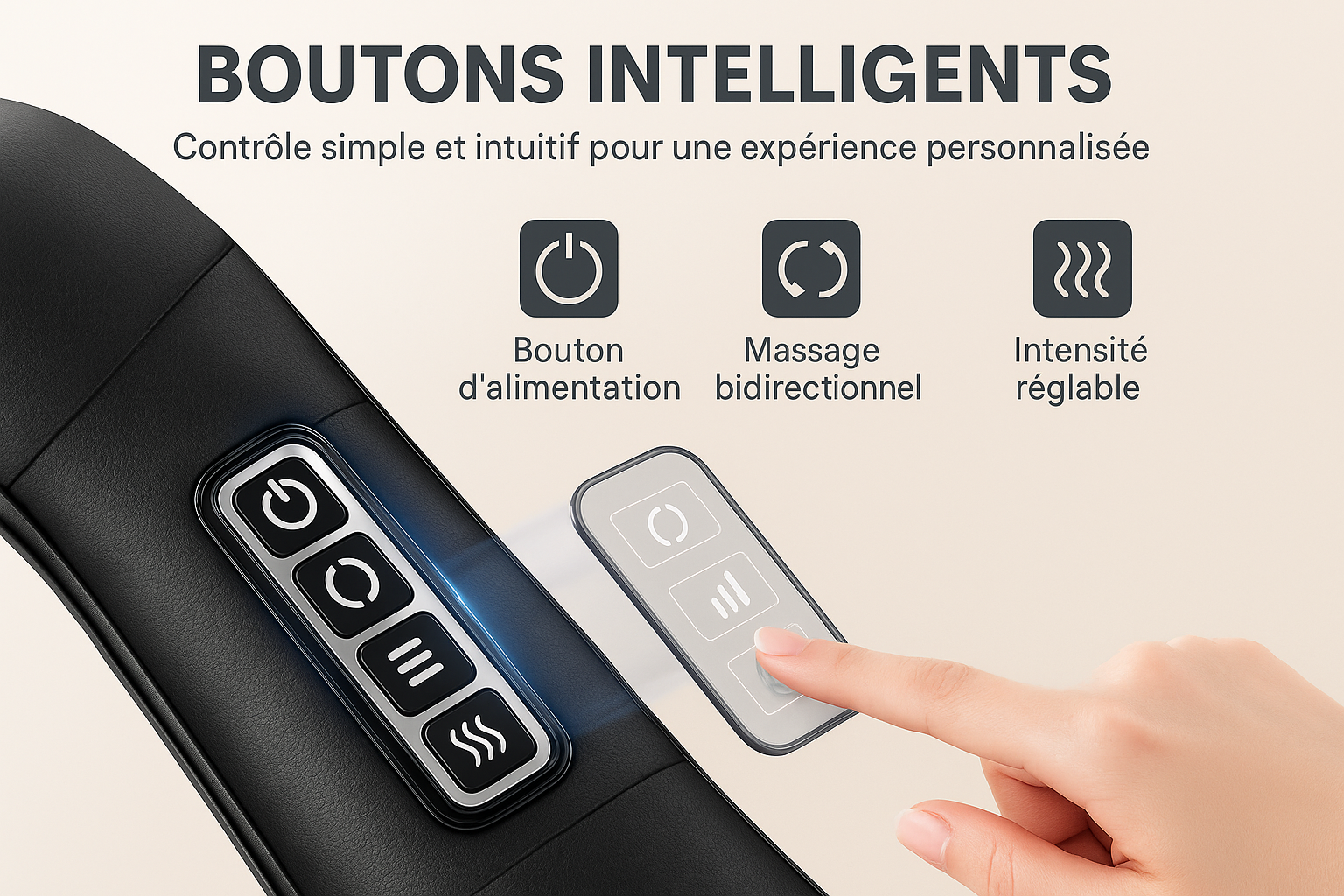 Relaxnuque 4 en 1 - Masseur Chauffant Cervical & Dos