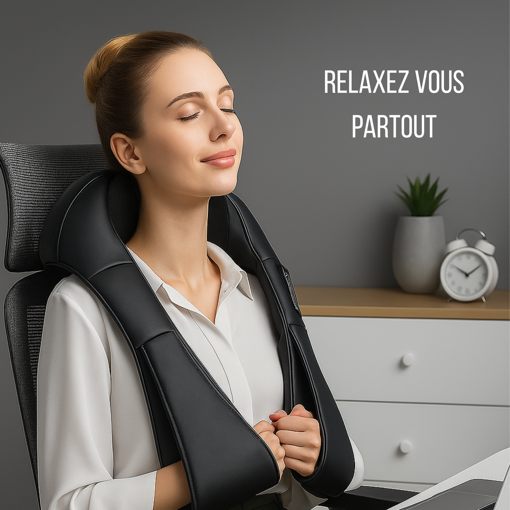 Relaxnuque 4 en 1 - Masseur Chauffant Cervical & Dos