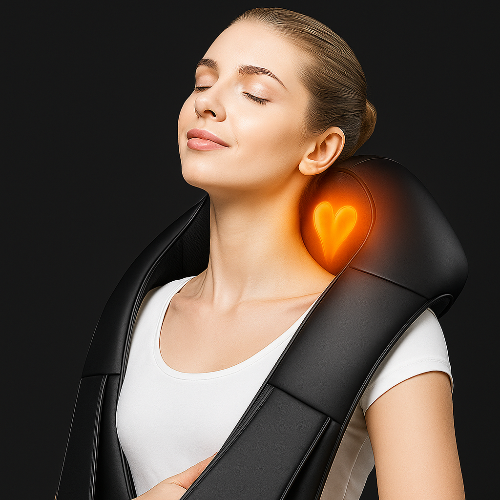 Relaxnuque 4 en 1 - Masseur Chauffant Cervical & Dos