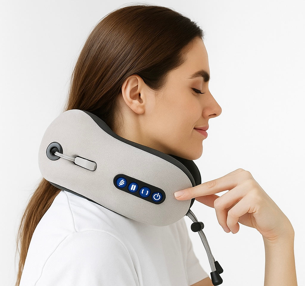 Relaxcou – Oreiller Massant Chauffant à Mémoire de Forme