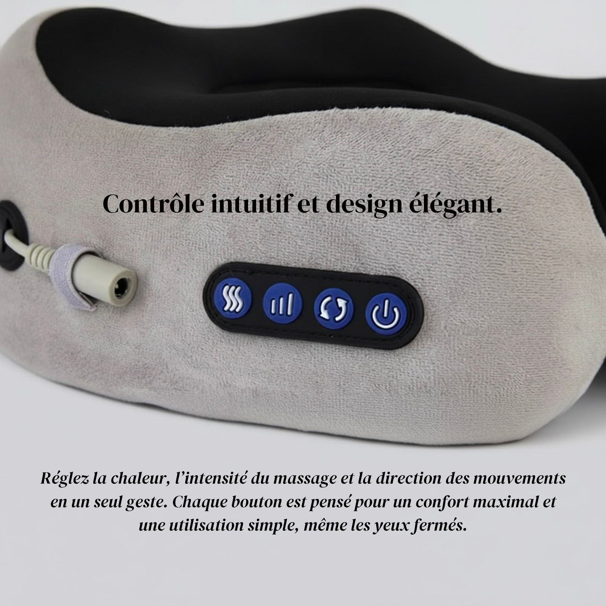 Relaxcou – Oreiller Massant Chauffant à Mémoire de Forme