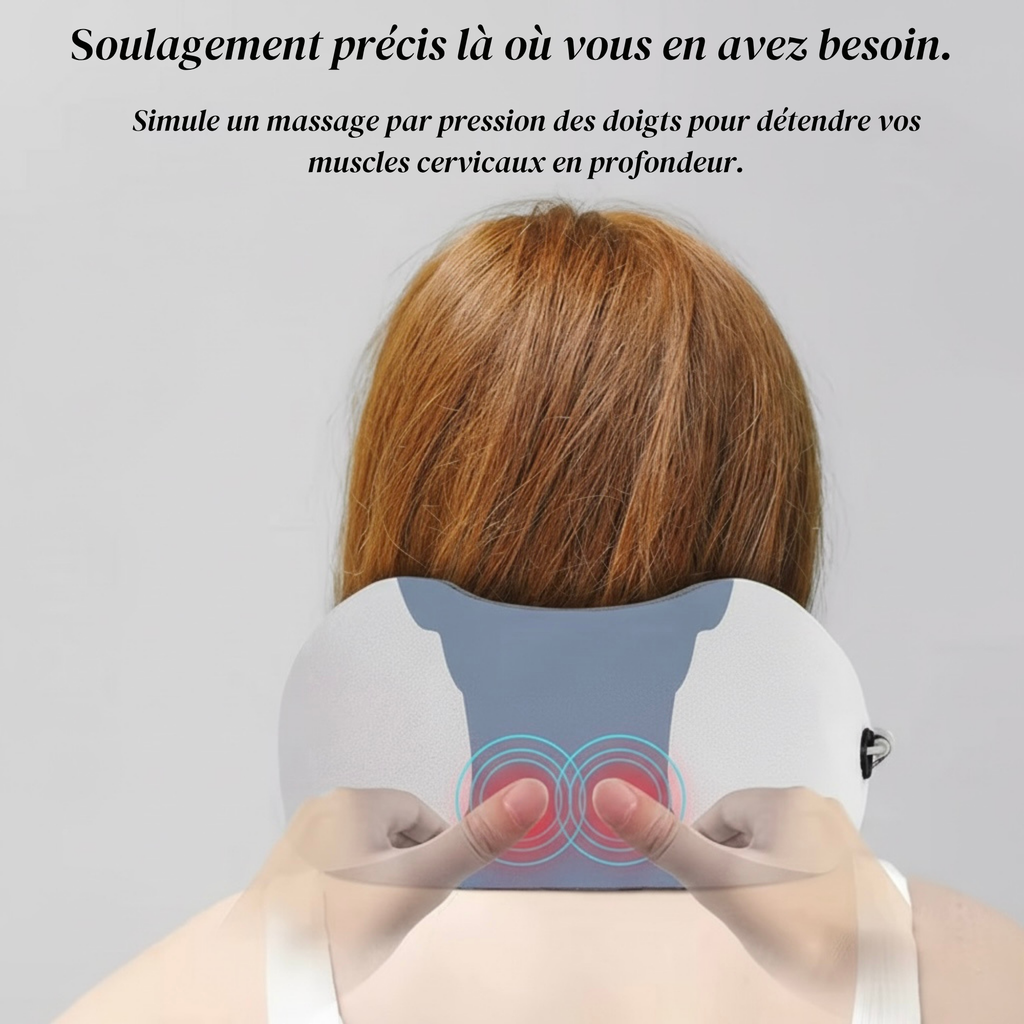 Relaxcou – Oreiller Massant Chauffant à Mémoire de Forme