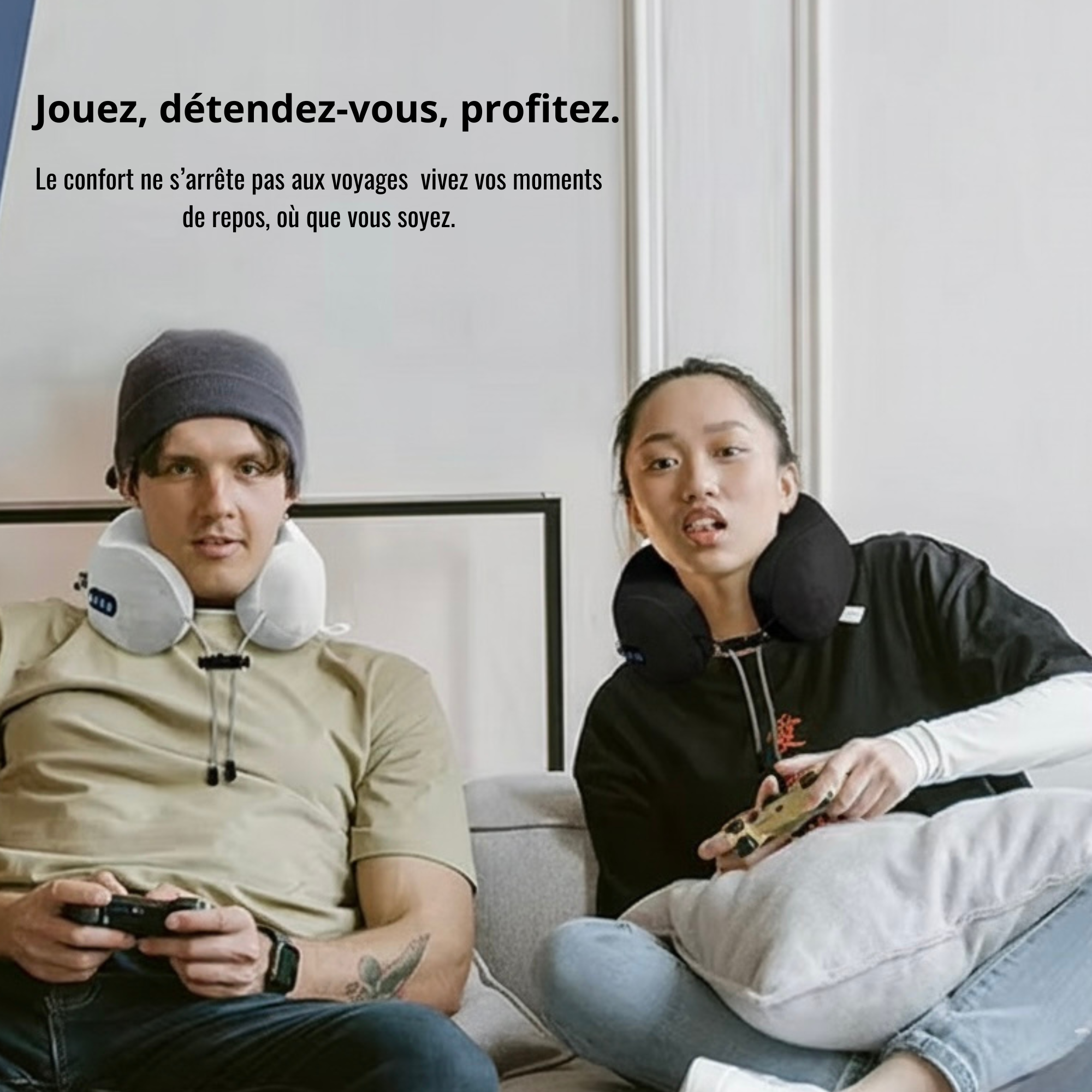 Relaxcou – Oreiller Massant Chauffant à Mémoire de Forme