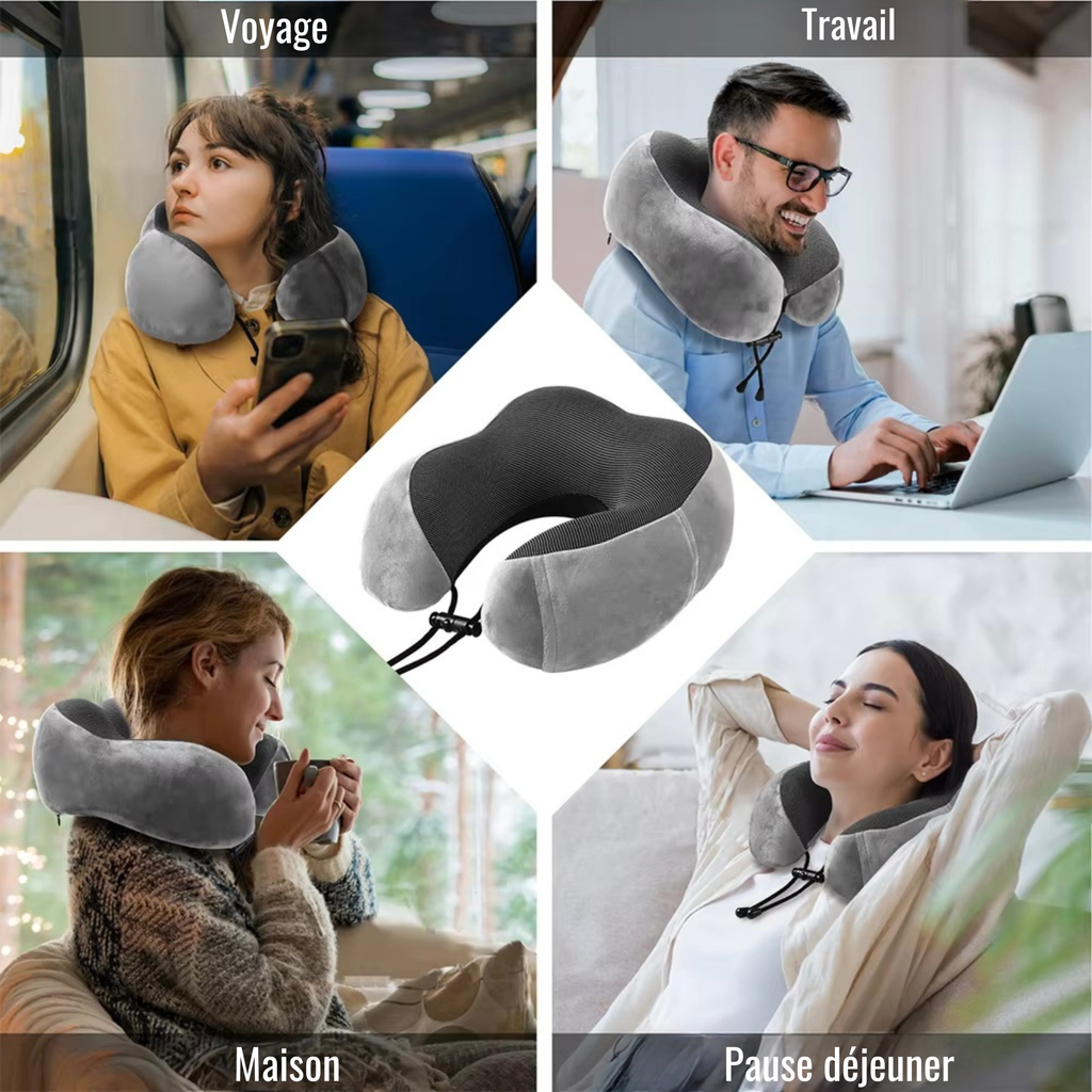 DouxRepos – Oreiller de Voyage à Mémoire de Forme