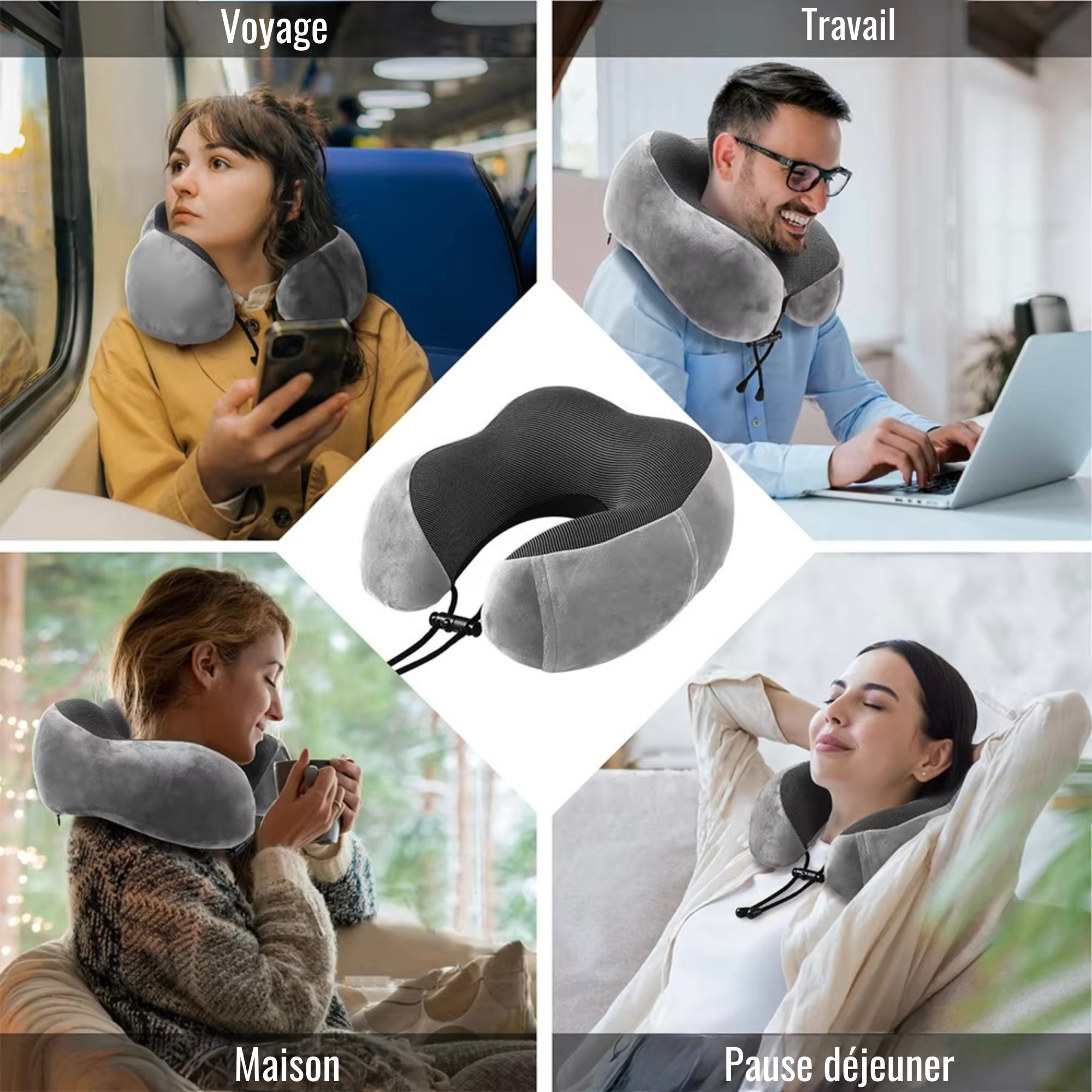 DouxRepos – Oreiller de Voyage à Mémoire de Forme