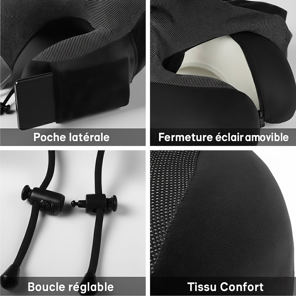 DouxRepos – Oreiller de Voyage à Mémoire de Forme